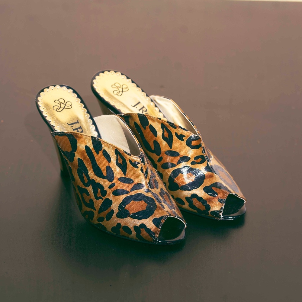 J. Renee Leopard Printed Mules